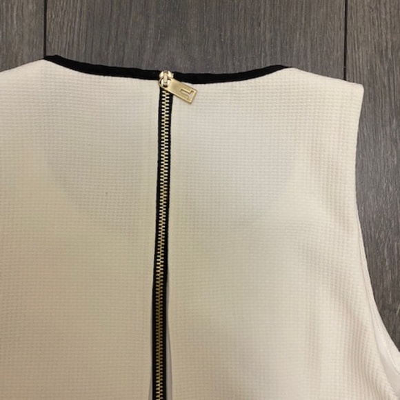 TED BAKER LONDON Heidey White Black Draped Textured Sleeveless Jumpsuit Size 0 - Picture 10 of 12